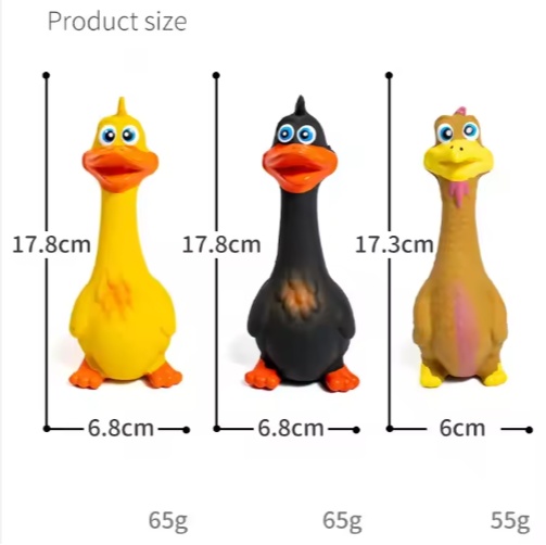 Hiphop pet Latex Duck Dog Toy – Interactive Squeaky Chew Toy for Dogs - Image 4