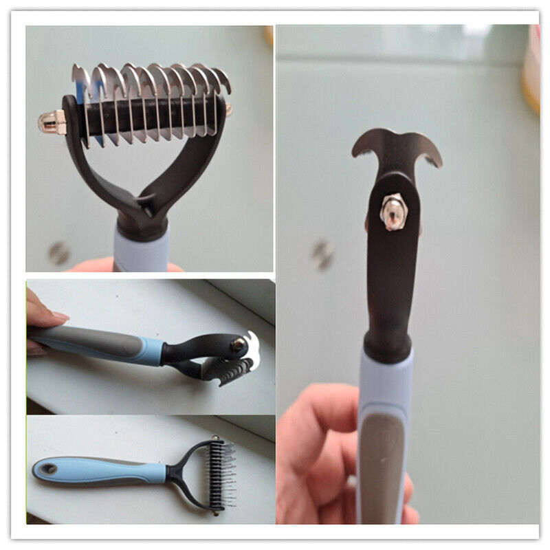 2-in-1 Pet Grooming Brush – Double-Sided Deshedding & Dematting Comb for Dogs & Cats - Image 6