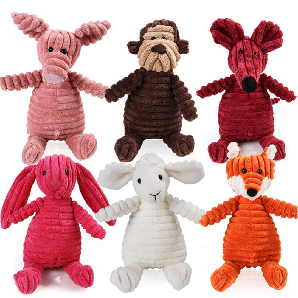 Animal Plush Toy for Dogs – Teeth Cleaning, Chew & Training Toy with Sound