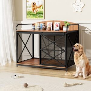 Heavy Duty Wooden Dog Crate Furniture for Large Dogs