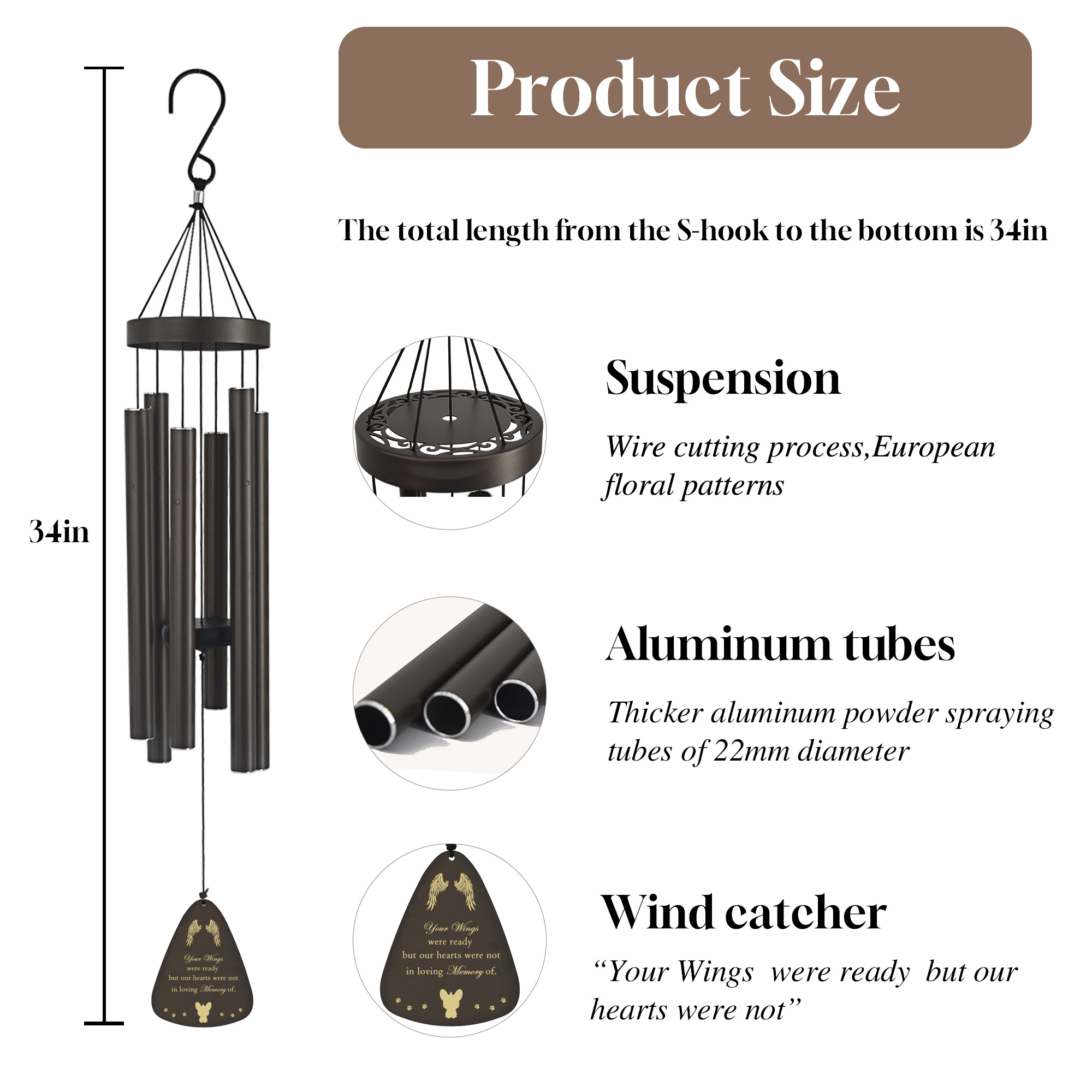 Dog Memorial Gifts For Loss Of Dog, Pet Memorial Wind Chime, Loss Of Dog Sympathy Gift, Dog Remembrance Gift In Memory Of Dog Cat. - Image 6