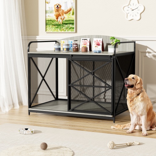 Heavy Duty Wooden Dog Crate Furniture for Large Dogs - Image 9