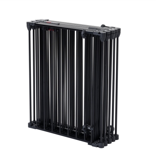 Adjustable Safety Gate – 8-Panel Metal Play Yard, Fireplace Fence, Doorway & Stair Barrier, Black - Image 4