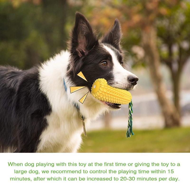PROKEl Corn Stick Dog Chew Toy – Squeaky TPR Chew for Small, Medium & Large Dogs - Image 2