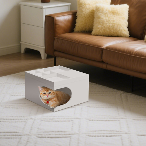 Multifunctional Cat Station, Suitable For Small And Medium Cats, Used In Living Room Bedroom, Cat House, Cat Bed - Image 2