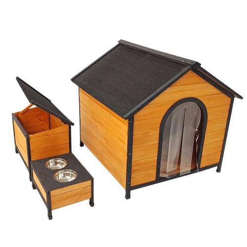 Luxury Wooden Modular Dog House with Built-In Feeding Station & Toy Storage - Image 10