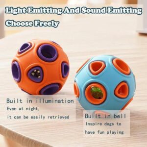 Dog Rubber Ball with Bell Sound (2-Pack) – Interactive Bouncy Chew Toy for Puppies & Small Dogs