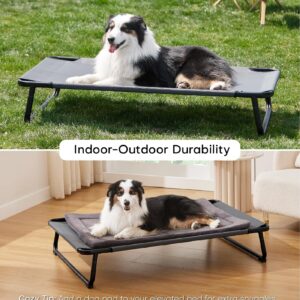Made4Pets Large Elevated Outdoor Dog Bed – Adjustable, Washable Mesh & Non-Slip Feet