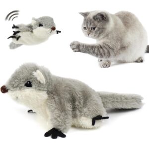 PROKEl Flapping Squirrel Rechargeable Cat Toy