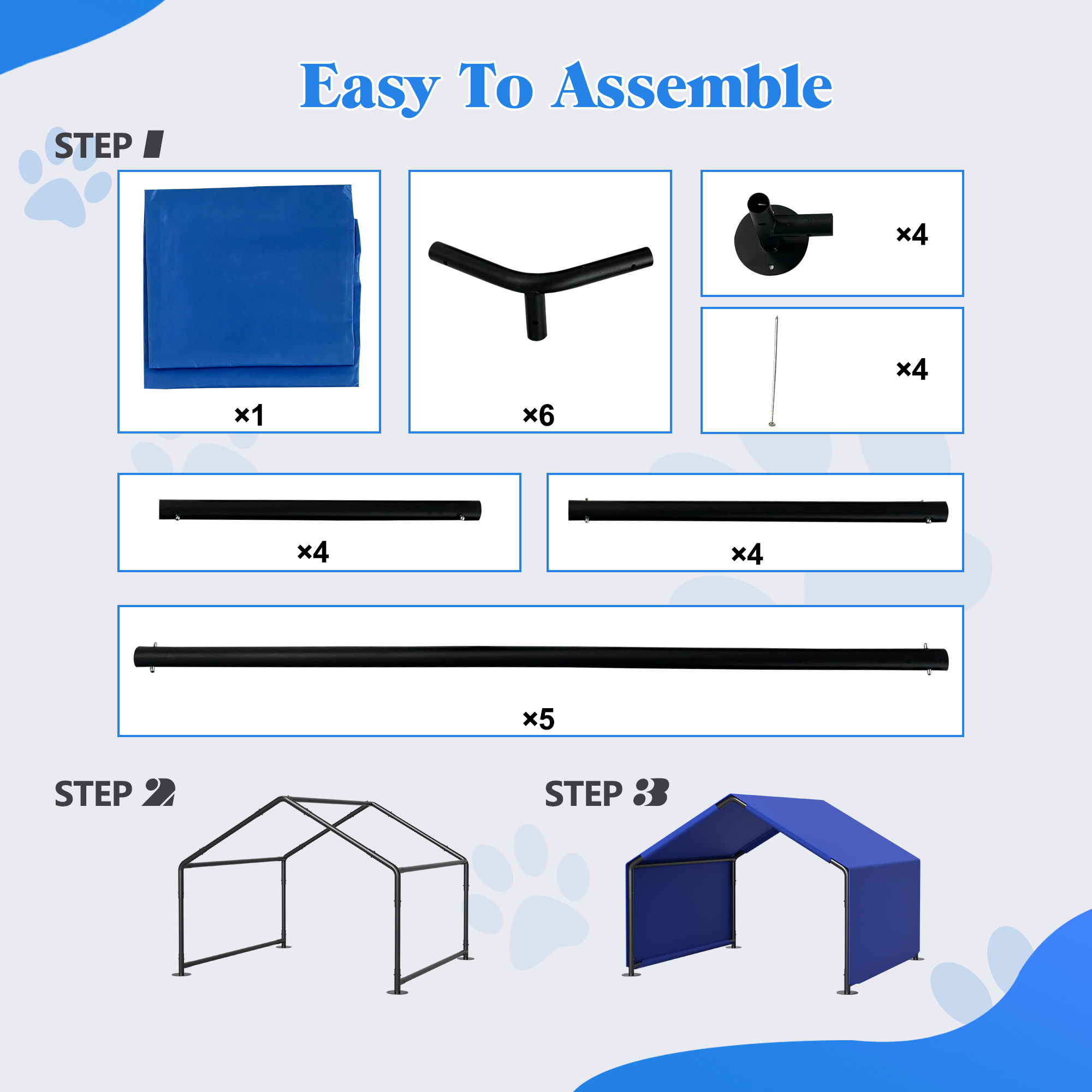 Outdoor Dog Shade Tent – Waterproof Sun Shelter for Small & Medium Pets - Image 2