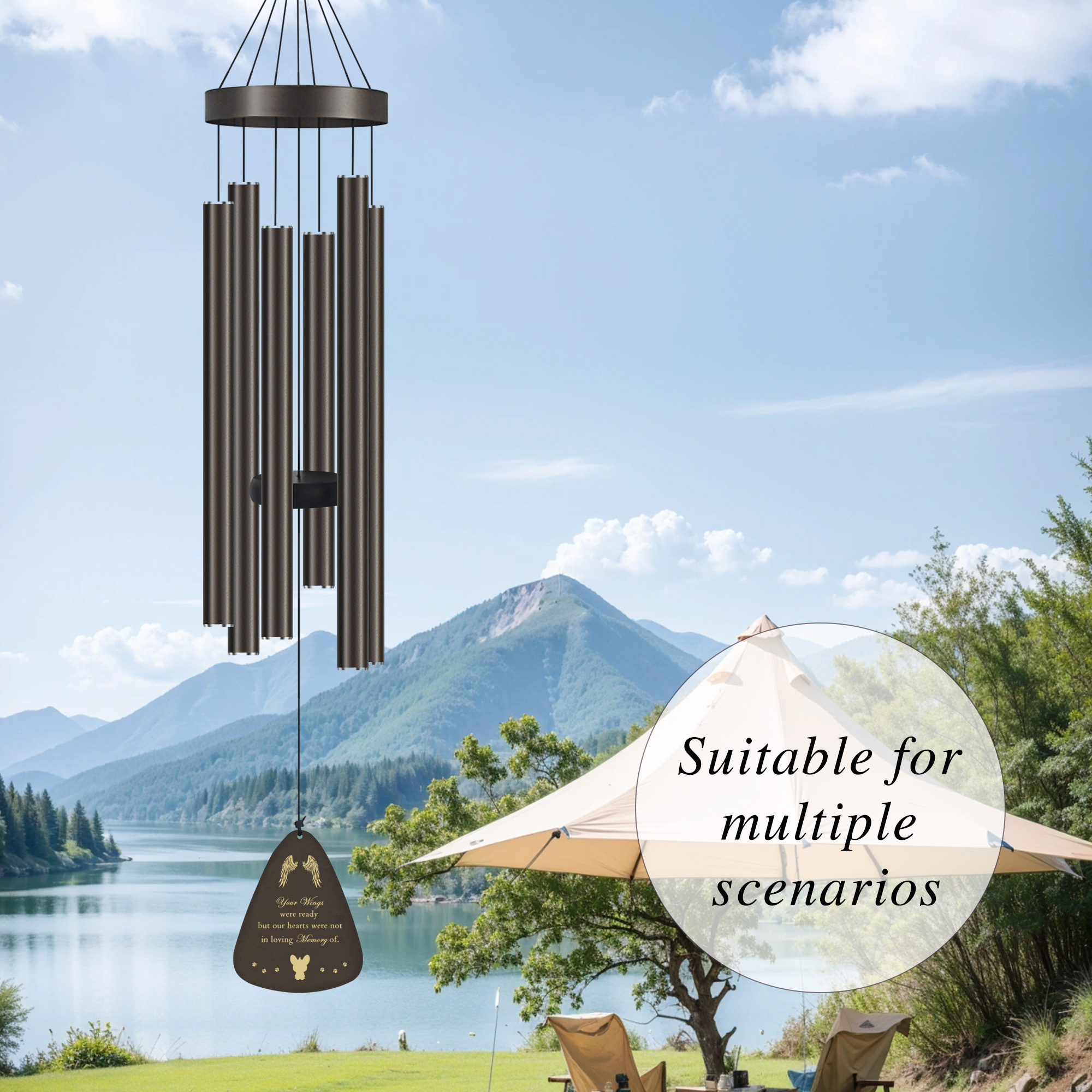 Dog Memorial Gifts For Loss Of Dog, Pet Memorial Wind Chime, Loss Of Dog Sympathy Gift, Dog Remembrance Gift In Memory Of Dog Cat. - Image 10