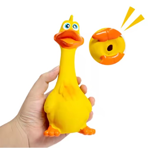 Hiphop pet Latex Duck Dog Toy – Interactive Squeaky Chew Toy for Dogs - Image 6