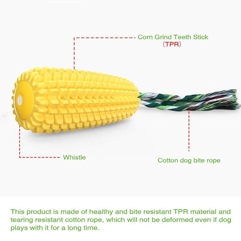 PROKEl Corn Stick Dog Chew Toy – Squeaky TPR Chew for Small, Medium & Large Dogs - Image 8