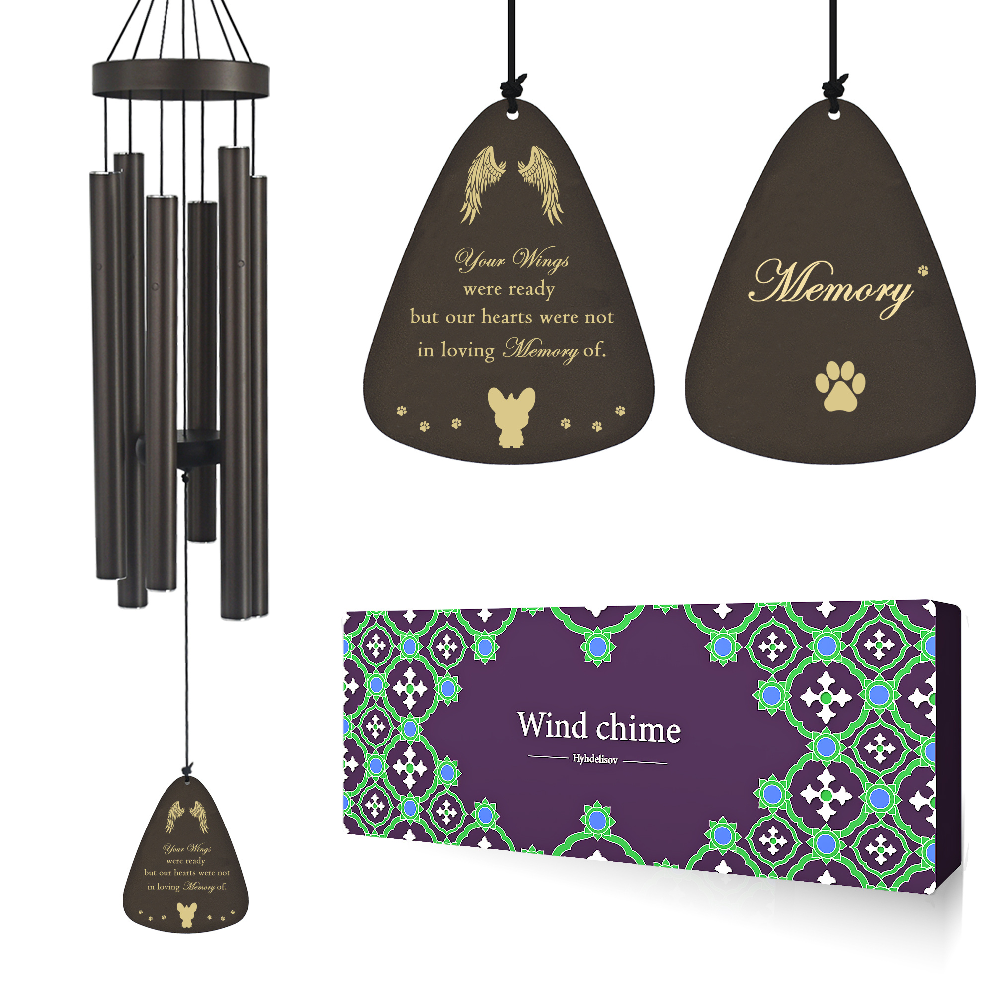 Dog Memorial Gifts For Loss Of Dog, Pet Memorial Wind Chime, Loss Of Dog Sympathy Gift, Dog Remembrance Gift In Memory Of Dog Cat. - Image 9