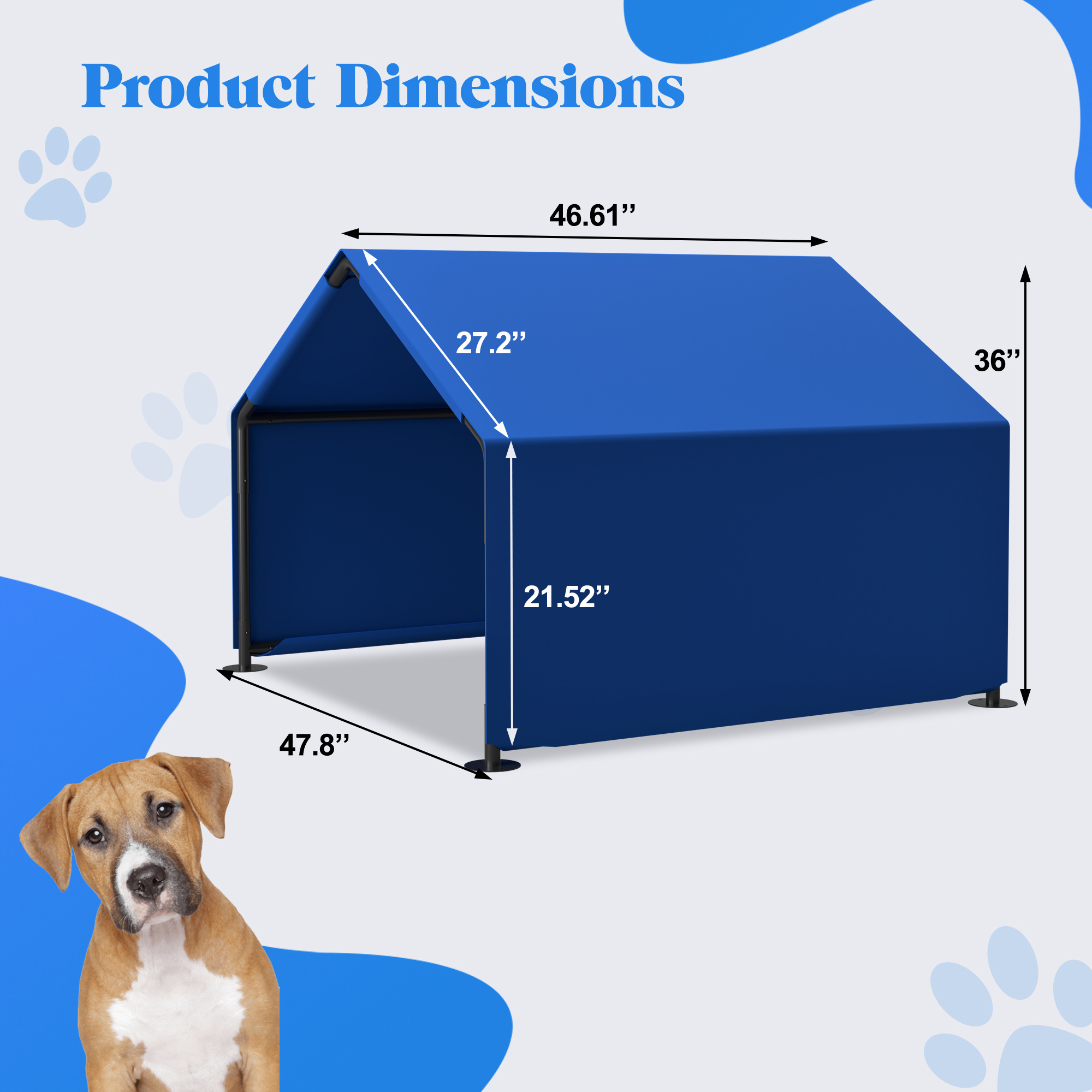 Outdoor Dog Shade Tent – Waterproof Sun Shelter for Small & Medium Pets - Image 8