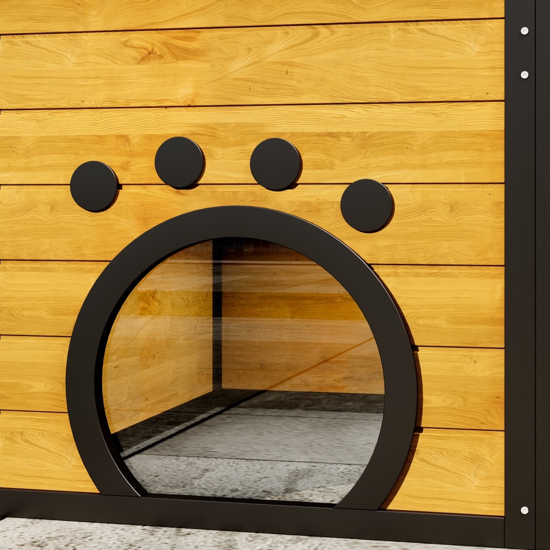 GO Large Cat Catio 4 Tiers Cat Enclosure For Outdoor, Cat House Weatherproof Attached To Window For Multiple Cats With Platforms And Resting Rooms, Brown - Image 2