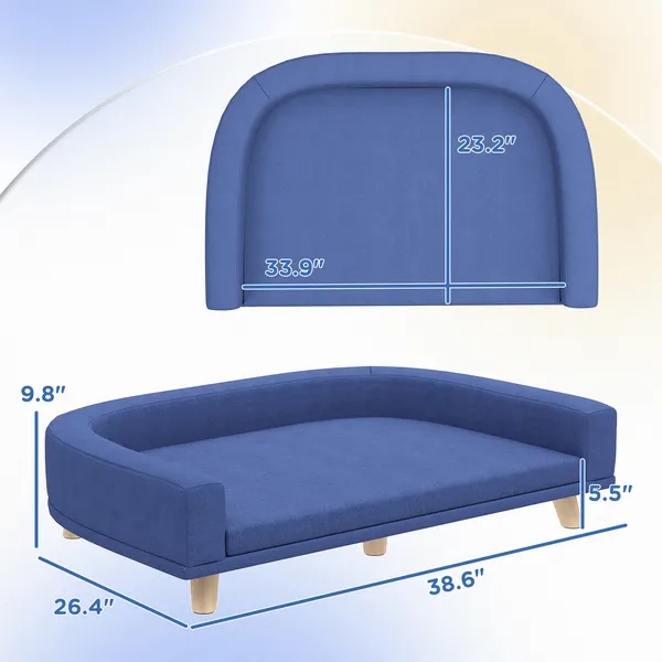 Dog Sofa Couch Bed for Large Dogs – Washable Cushion, Plush Comfortable Pet Sofa - Image 2
