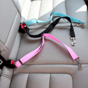 Retractable Dog Safety Belt – Car Seat Belt for Pets with Safety Buckle