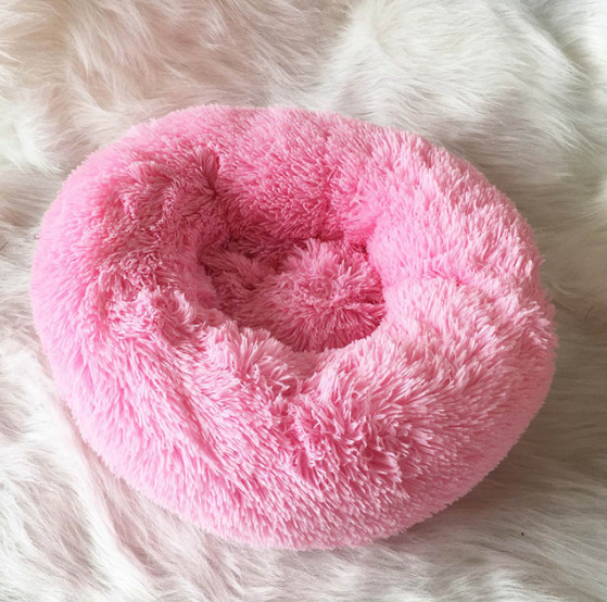 Round Plush Dog Bed for Small Dogs & Cats – Cozy Pet Nest Mat, Puppy Bed, Cat Litter Kennel - Image 2