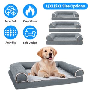 1Pc Dog Bed for Medium & Large Dogs – Plush Pet Sofa with Washable Removable Cover, Non-Slip Cushion Mattress