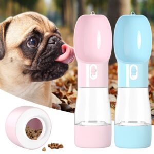 Traveling Out Portable Dog Water Dispenser – 2-in-1 Pet Bottle for Food & Water