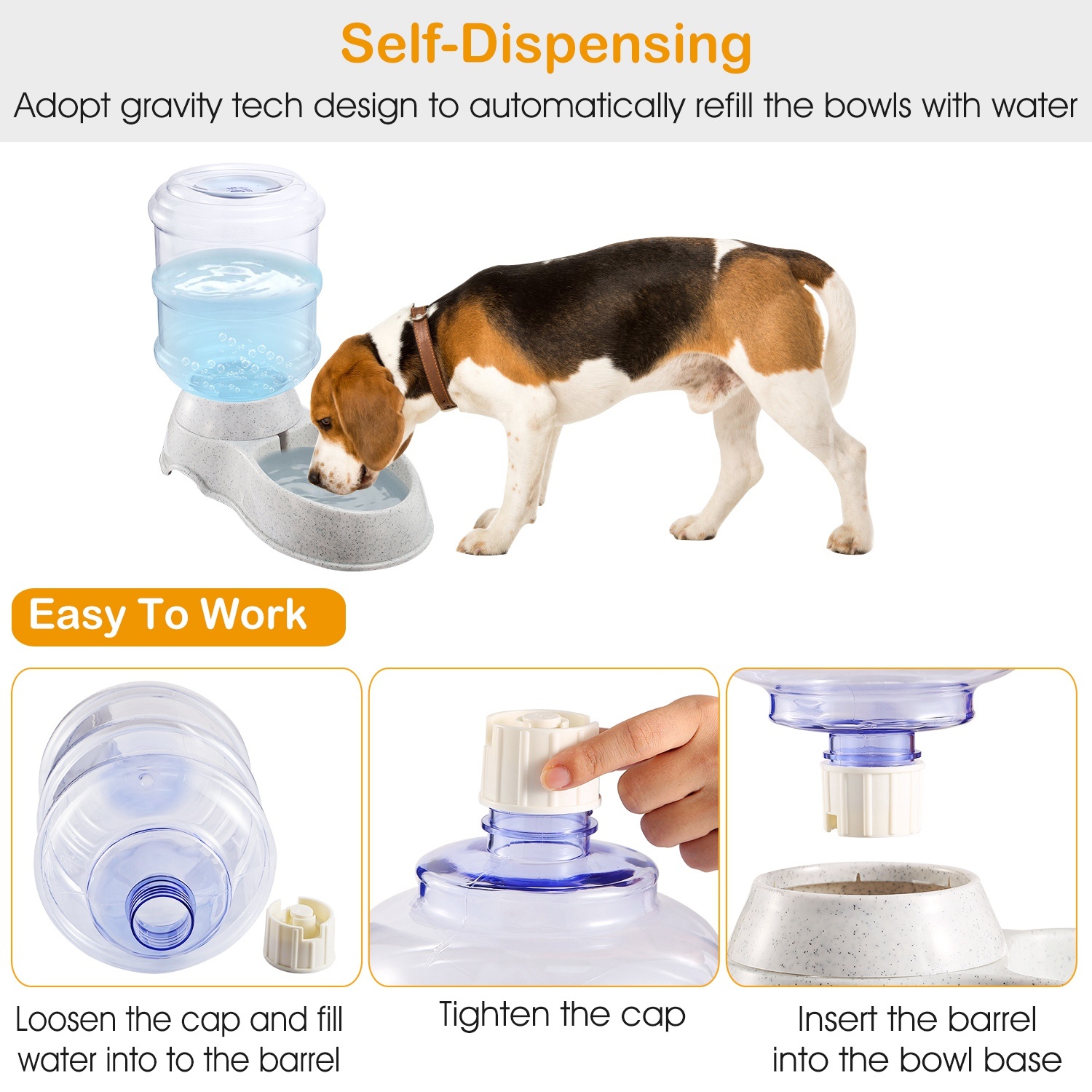 3.5L Gravity Pet Water Dispenser – Automatic Self-Dispensing Water Feeder for Cats & Dogs - Image 5