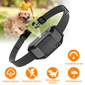 Citronella Bark Collar for Dogs – Humane Spray Anti-Bark Training Collar, Rechargeable & Waterproof, No Electric Shock