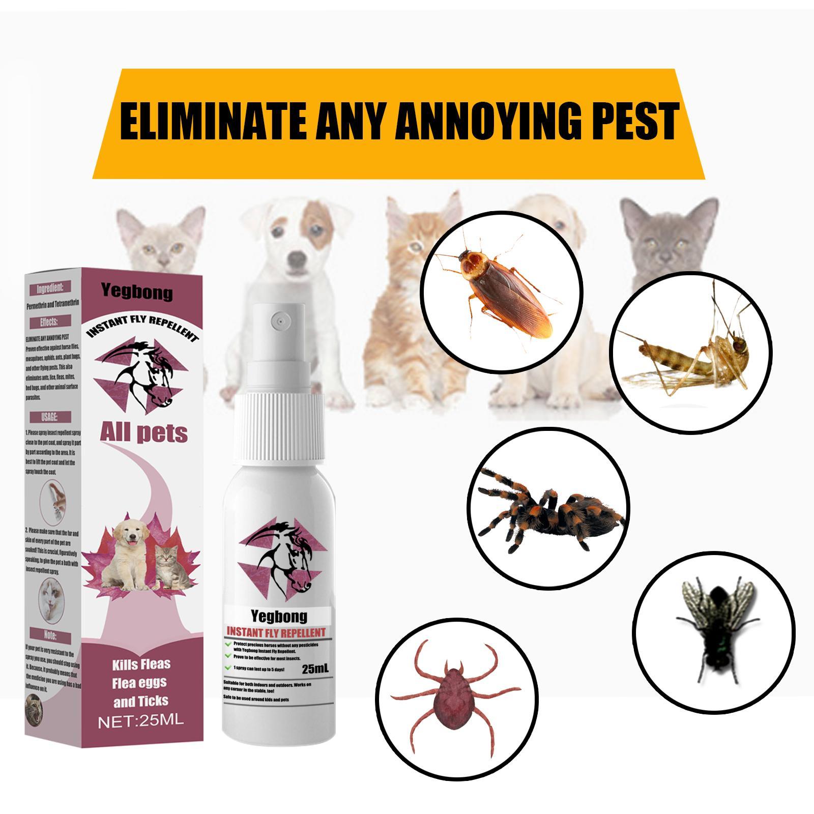 Yegebang Pet Flea & Tick Removal Spray – Anti-Itch Deworming Spray for Cats and Dogs - Image 4