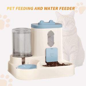 Fully Automatic 2-in-1 Cat Food Dispenser – Integrated Water & Food Feeding System, Cute Automatic Water Dispenser