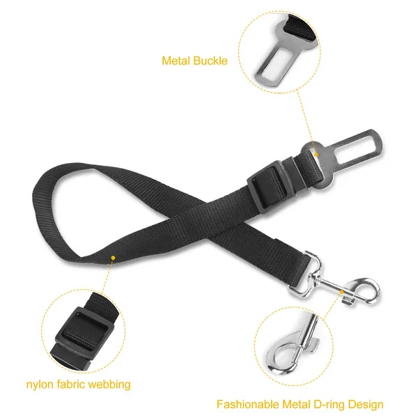 2-Pcs Adjustable Pet Dog Seat Belt Leash – Safety Harness Leads for Dogs & Cats - Image 2