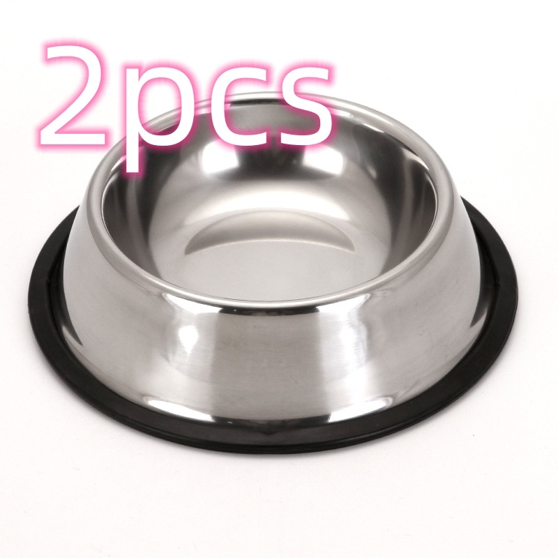 Classic Stainless Steel Dog & Cat Bowls – Durable Pet Food & Water Bowl - Image 2
