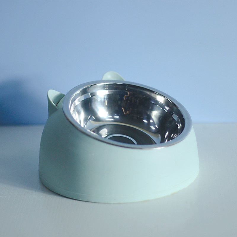 Stainless Steel Pet Bowl Double Bowl Cervical Protection Oblique Mouth Hot Pet Food Basin Supplies - Image 7