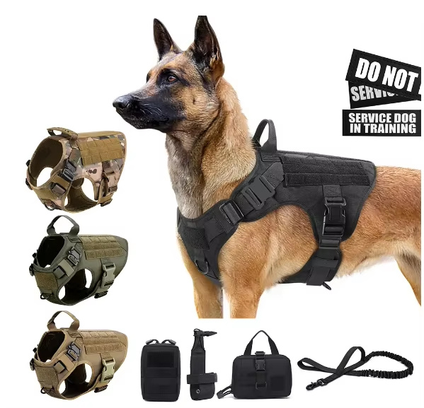 Luxury Pet Harness & Leash Set – Camouflage Nylon Dog Chest Harness for Small to Medium Dogs