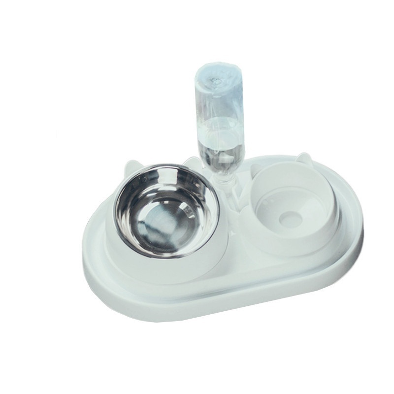 Stainless Steel Pet Bowl Double Bowl Cervical Protection Oblique Mouth Hot Pet Food Basin Supplies - Image 10