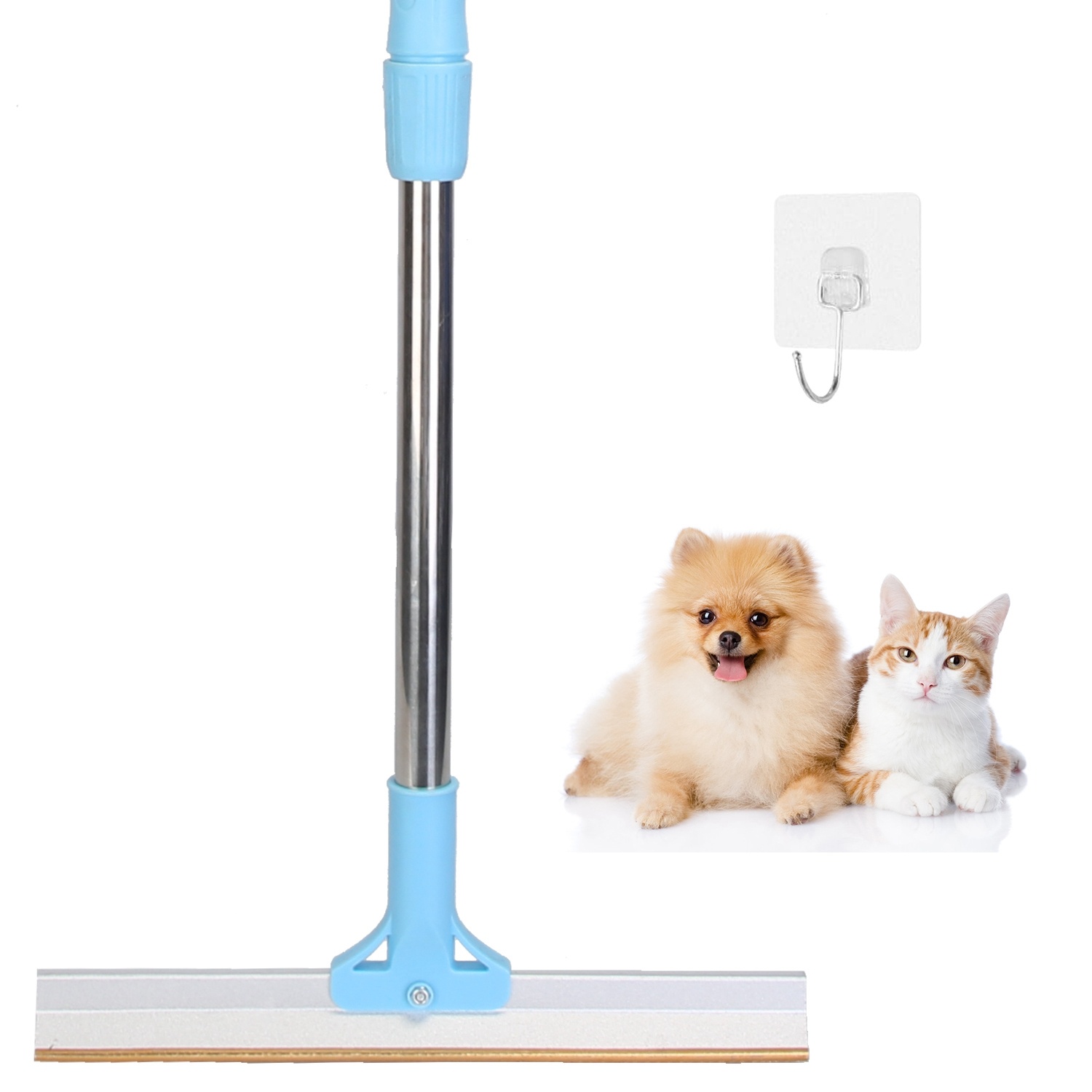 Pet Hair Removal Rake with Adjustable Telescopic Rod – Lint & Fur Remover for Dogs, Cats, Carpets, Clothes, and Furniture - Image 4
