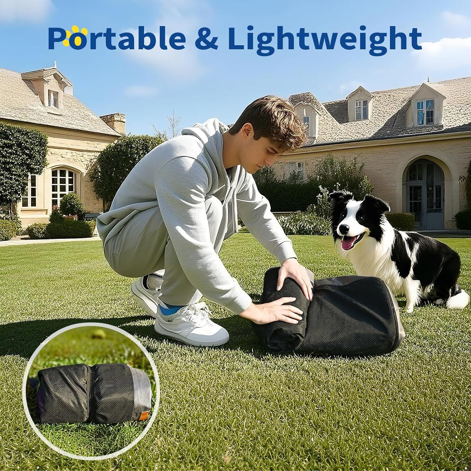 Medium Dog Outdoor Inflatable Bed – Removable, Washable, Waterproof & Non-Slip Pet Travel Mat for Summer - Image 5