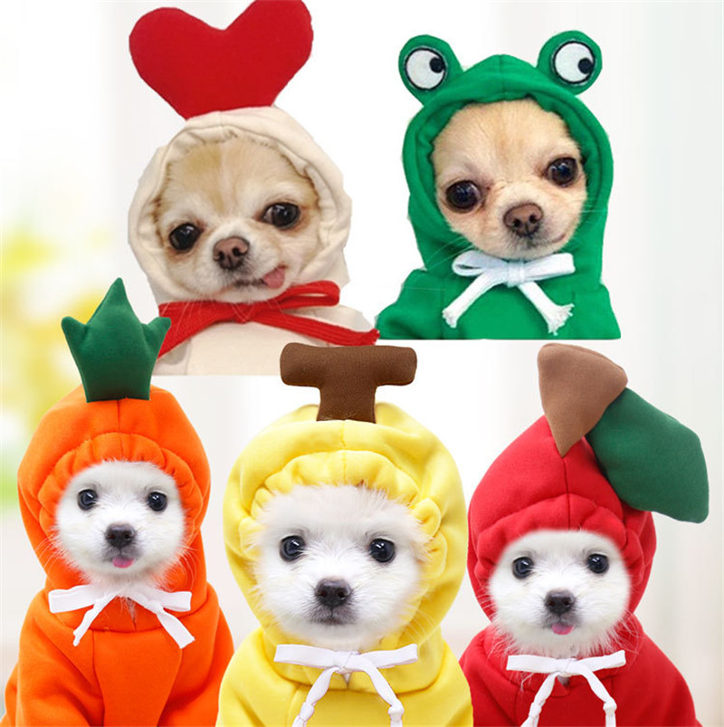 Cute Fruit Dog Clothes – Warm Fleece Hoodies for Small Dogs, Puppy & Cat Costume Coat, Winter Outfit for Chihuahua & Tiny Pets - Image 5