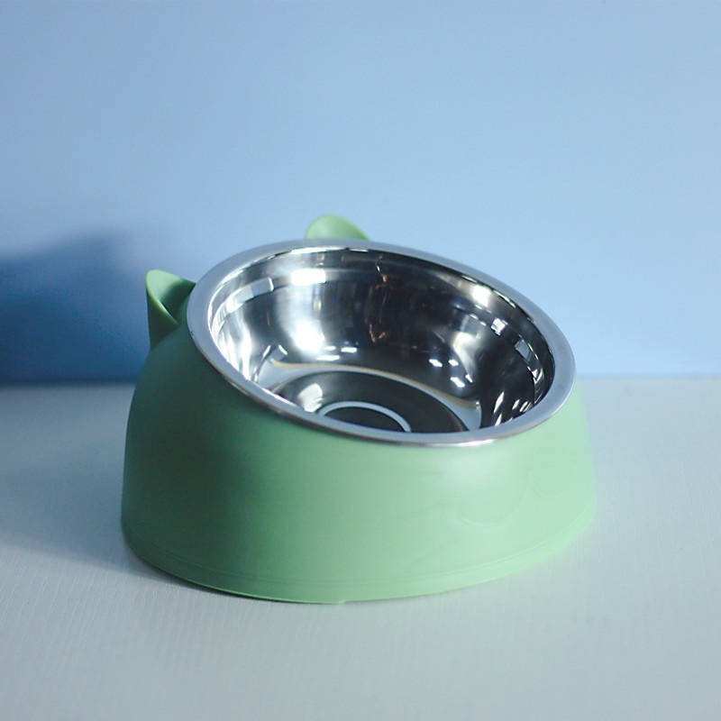 Stainless Steel Pet Bowl Double Bowl Cervical Protection Oblique Mouth Hot Pet Food Basin Supplies - Image 6
