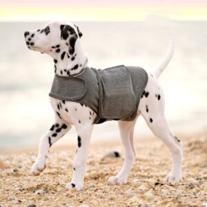 Dog Anxiety Jacket – Warm & Comfortable Pet Vest for Small to Large Dogs, Heather Gray