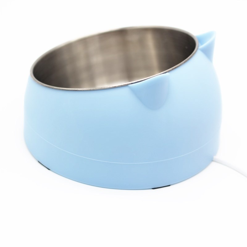 Stainless Steel Pet Bowl Double Bowl Cervical Protection Oblique Mouth Hot Pet Food Basin Supplies - Image 3