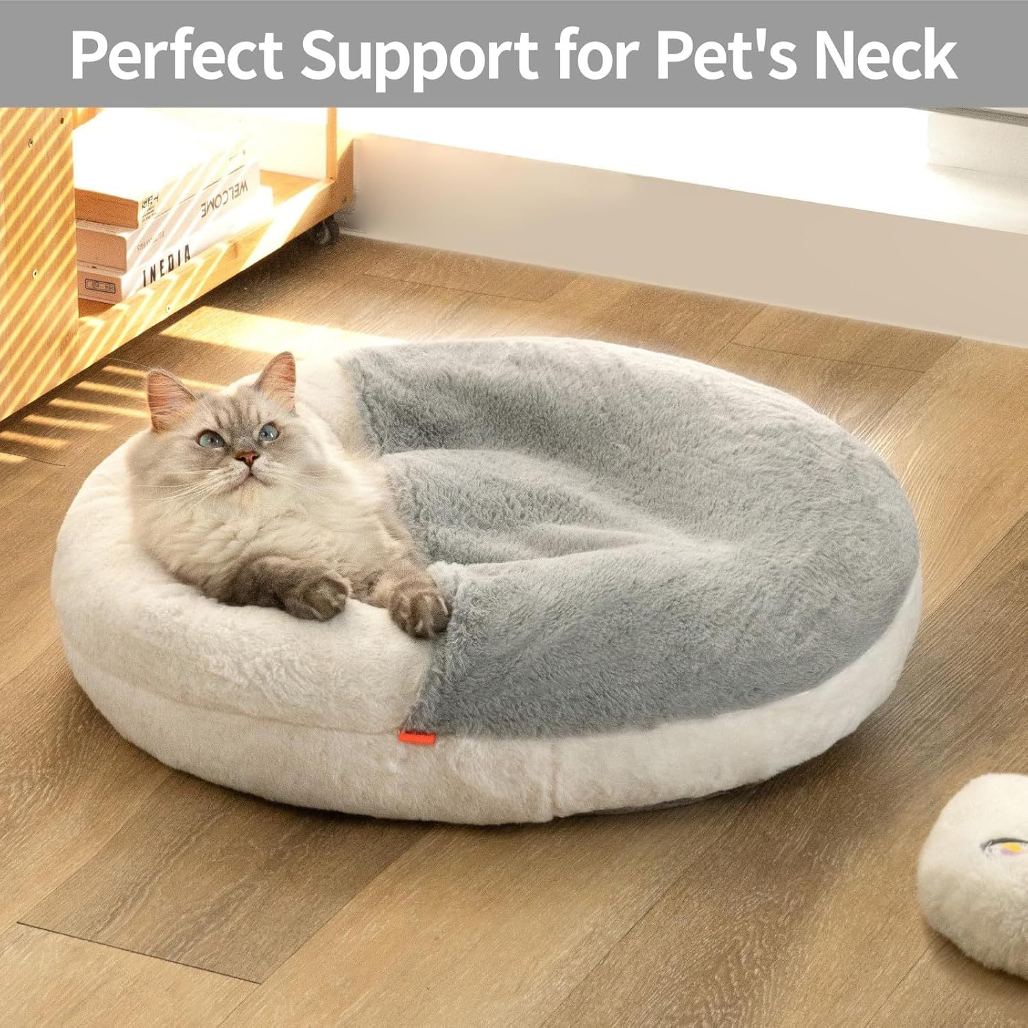MEWOOFUN Enclosed Cat Bed Cave – Washable Pet Bed with Blanket & Non-Slip Base for Cats & Small - Image 5
