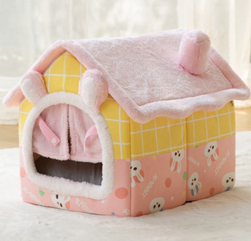 Foldable Dog House & Cat Bed – Enclosed Winter Pet Villa, Removable Warm Cave Sofa, Cozy Sleep Kennel for Dogs & Cats - Image 9