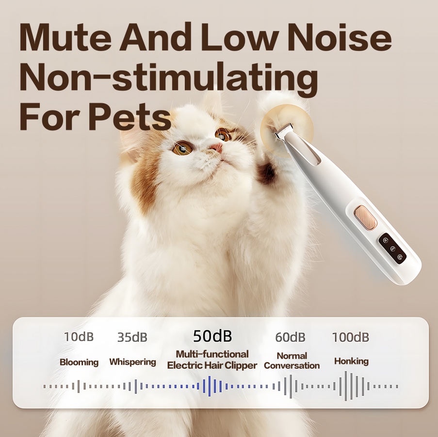 2025 Rechargeable Pet Paw Trimmer – Quiet Cordless Grooming Clippers with LED for Home Use - Image 7